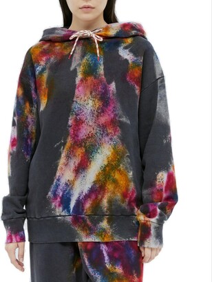 Aries Spray-Paint Drawstring Hoodie - ShopStyle